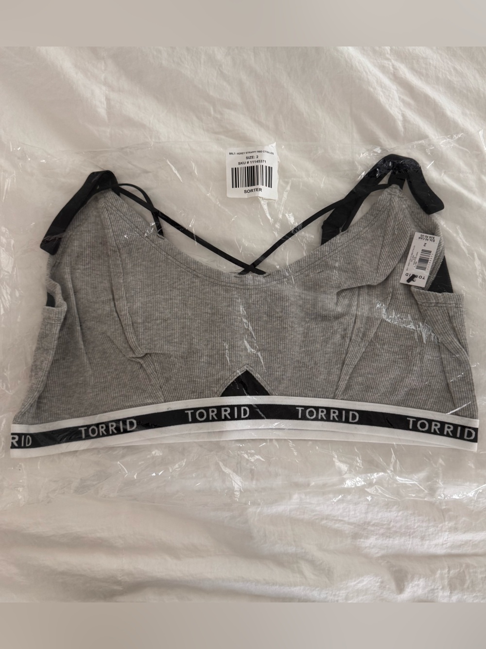 NWT Torrid Gray Bralette